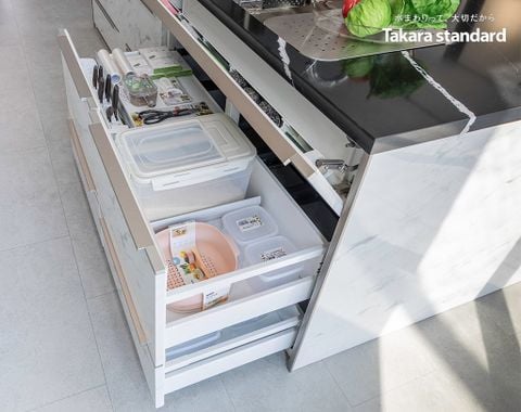 Hệ Tủ Bếp Nhật Bản Cao Cấp Lemure Chữ I Màu LJD - Biệt Thự phố Tây Hồ Tây, Hà Nội