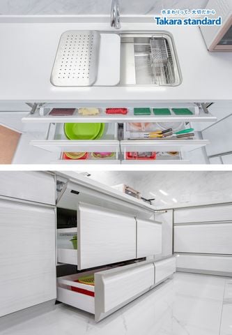 Hệ Tủ Bếp Lemure Cao Cấp Màu LXW - Biệt Thự Quận Tân Bình