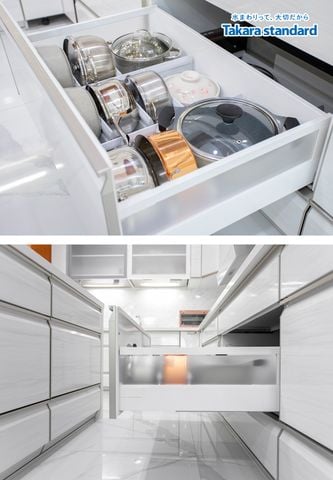 Hệ Tủ Bếp Lemure Cao Cấp Màu LXW - Biệt Thự Quận Tân Bình