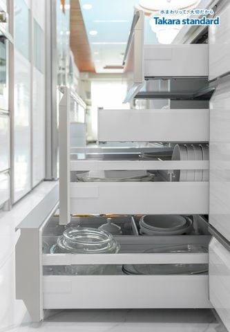 Hệ Tủ Bếp Lemure Cao Cấp Màu LXW - Biệt Thự Quận Tân Bình