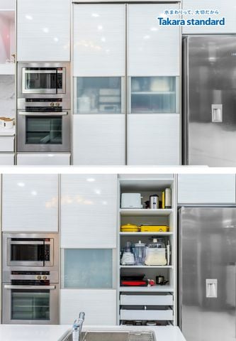 Hệ Tủ Bếp Lemure Cao Cấp Màu LXW - Biệt Thự Quận Tân Bình