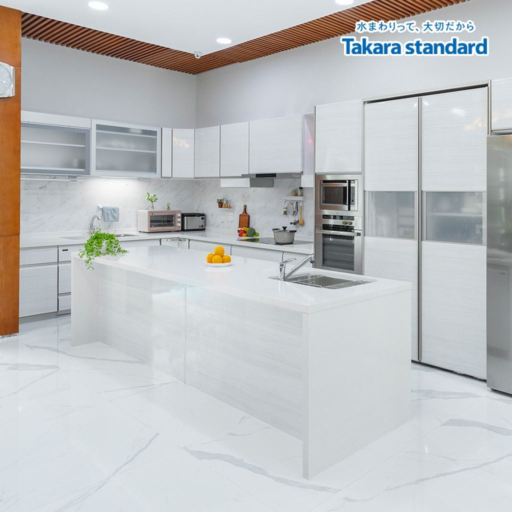 Hệ Tủ Bếp Lemure Cao Cấp Màu LXW - Biệt Thự Quận Tân Bình