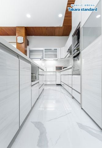 Hệ Tủ Bếp Lemure Cao Cấp Màu LXW - Biệt Thự Quận Tân Bình