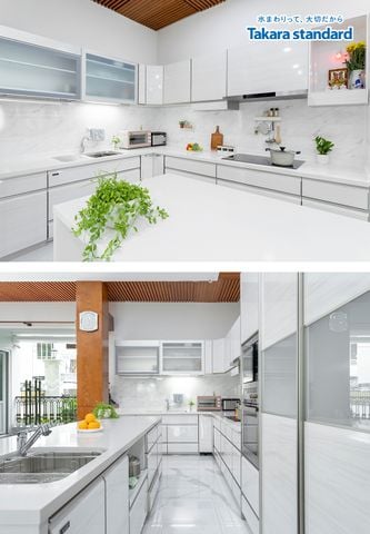 Hệ Tủ Bếp Lemure Cao Cấp Màu LXW - Biệt Thự Quận Tân Bình