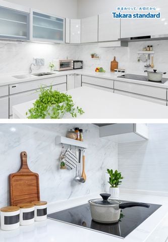 Hệ Tủ Bếp Lemure Cao Cấp Màu LXW - Biệt Thự Quận Tân Bình