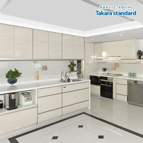 Hệ Tủ Bếp Lemure Cao Cấp Màu LHI - Căn hộ Duplex Phú Hoàng Anh