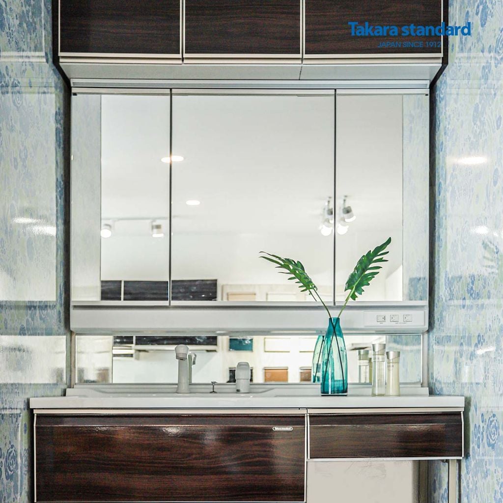 Hệ Tủ Gương Eleena Màu EXB (Nâu Vân Gỗ)