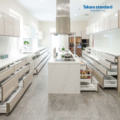 Hệ Tủ Bếp Dòng Lemure Cao Cấp Màu LHI - Biệt Thự Q2