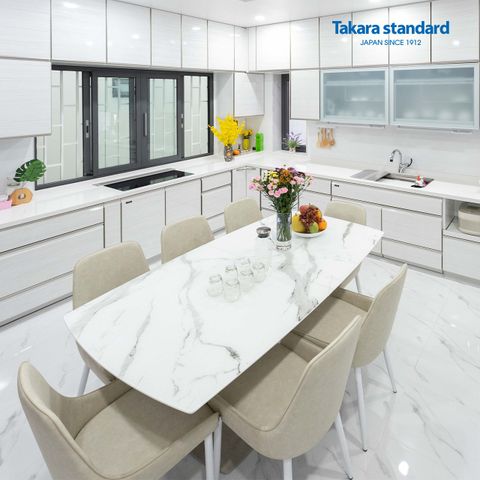 Hệ Tủ Bếp Lemure Cao Cấp Màu LXW - Nhà phố Quận Gò Vấp