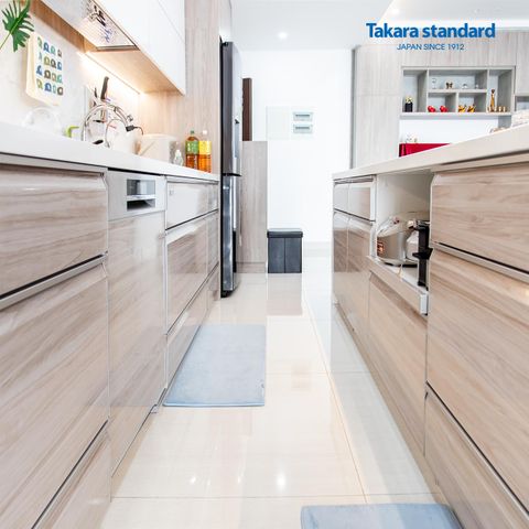 Hệ Tủ Bếp Lemure Cao Cấp Màu LCT - Căn hộ River Park Premier Q7