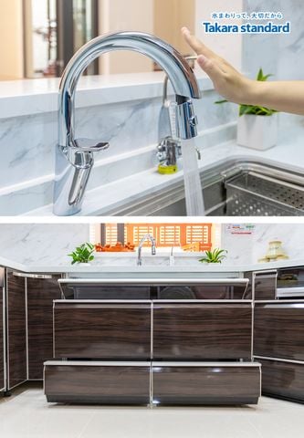 Hệ Tủ Bếp Lemure Hình Chữ U Màu LXB - Nhà phố Q. Bình Thạnh