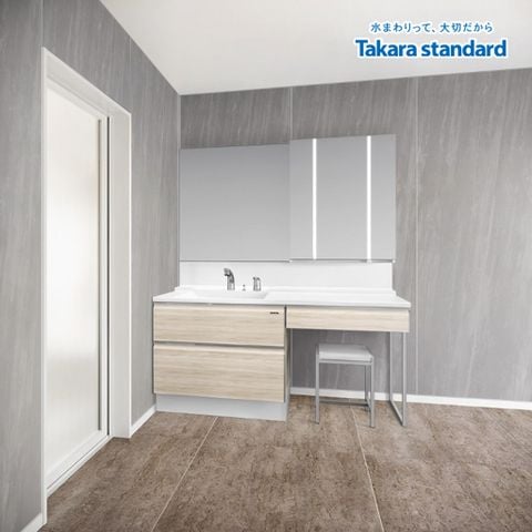 Hệ Tủ Gương Lavabo Eleena (ECV) - Có Bàn Trang Điểm