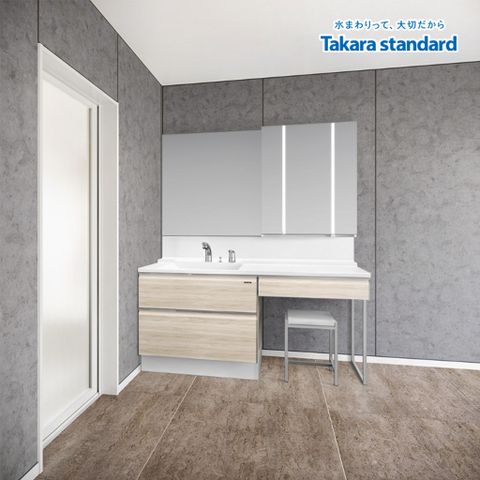 Hệ Tủ Gương Lavabo Eleena (ECV) - Có Bàn Trang Điểm