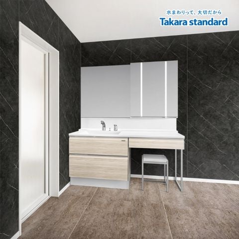 Hệ Tủ Gương Lavabo Eleena (ECV) - Có Bàn Trang Điểm