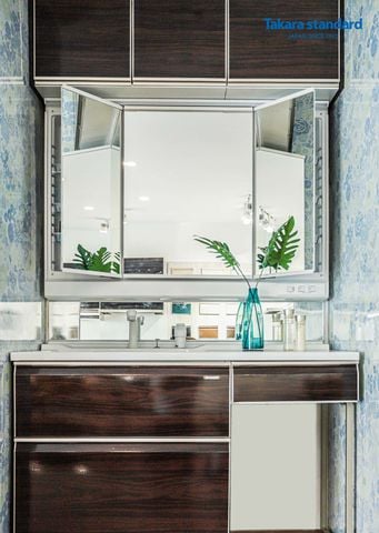 Hệ Tủ Gương Eleena Màu EXB (Nâu Vân Gỗ)