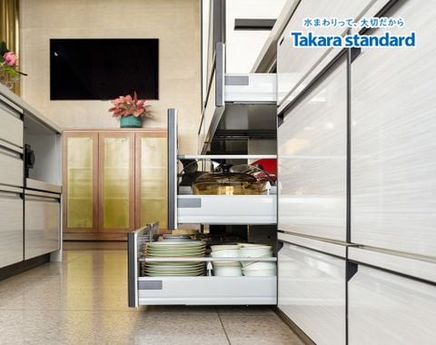 Hệ Tủ Bếp Nhật Bản Treasia Cao Cấp Chữ I  -  Penthouse Vinhomes Central Park