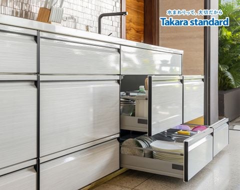 Hệ Tủ Bếp Nhật Bản Treasia Cao Cấp Chữ I  -  Penthouse Vinhomes Central Park