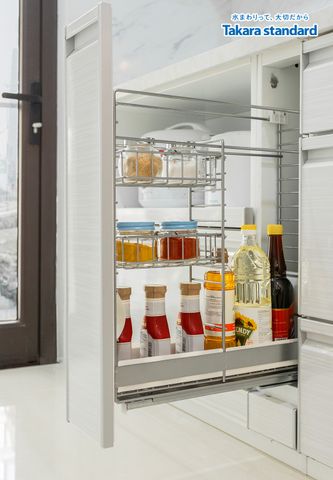 Hệ Tủ Bếp Cao Cấp Treasia Chữ I Màu VBW - Centrosa Hà Đô
