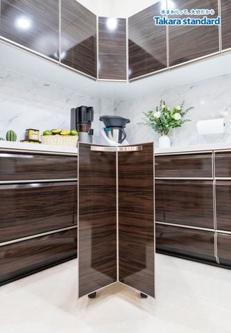 Hệ Tủ Bếp Lemure Hình Chữ U Màu LXB - Nhà phố Q. Bình Thạnh