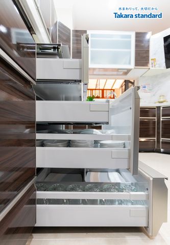 Hệ Tủ Bếp Lemure Hình Chữ U Màu LXB - Nhà phố Q. Bình Thạnh