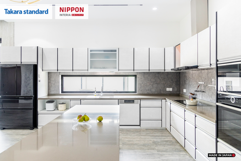 Hệ Tủ Bếp Nhật Bản Cao Cấp Treasia Chữ L Màu VTW - Nhà Phố Đồng Nai