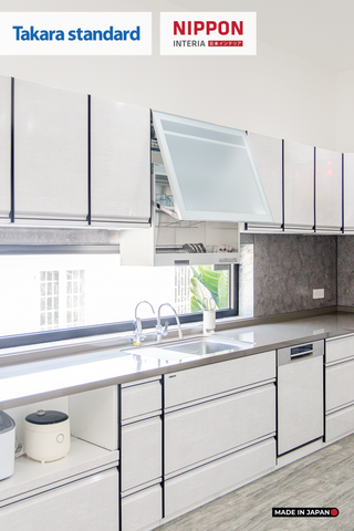 Hệ Tủ Bếp Nhật Bản Cao Cấp Treasia Chữ L Màu VTW - Nhà Phố Đồng Nai