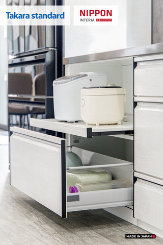 Hệ Tủ Bếp Nhật Bản Cao Cấp Treasia Chữ L Màu VTW - Nhà Phố Đồng Nai