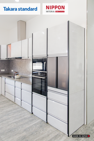 Hệ Tủ Bếp Nhật Bản Cao Cấp Treasia Chữ L Màu VTW - Nhà Phố Đồng Nai