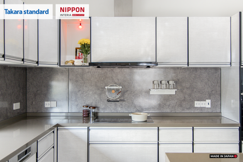 Hệ Tủ Bếp Nhật Bản Cao Cấp Treasia Chữ L Màu VTW - Nhà Phố Đồng Nai