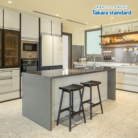 Hệ Tủ Bếp Chữ I Dòng Treasia Cao Cấp Màu VTW - Căn Hộ Riviera Point Q.7