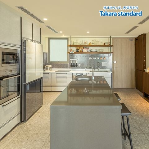 Hệ Tủ Bếp Chữ I Dòng Treasia Cao Cấp Màu VTW - Căn Hộ Riviera Point Q.7
