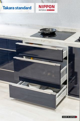 Hệ Tủ Bếp Nhật Bản Cao Cấp Lemure Màu LGN - Biệt Thự Thảo Điền