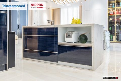 Hệ Tủ Bếp Nhật Bản Cao Cấp Lemure Màu LGN - Biệt Thự Thảo Điền