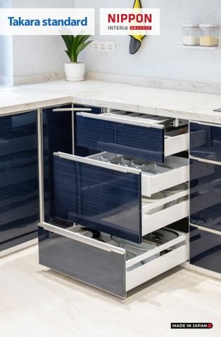 Hệ Tủ Bếp Nhật Bản Cao Cấp Lemure Màu LGN - Biệt Thự Thảo Điền