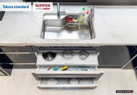 Hệ Tủ Bếp Nhật Bản Cao Cấp Lemure Màu LGN - Biệt Thự Thảo Điền