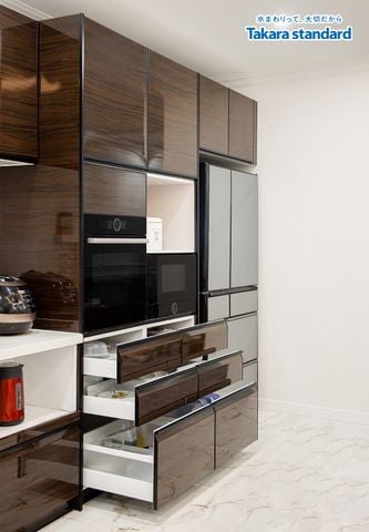 Hệ Tủ Bếp Lemure Cao Cấp Chữ L Màu LGB - Nhà Phố Q. Tân Bình