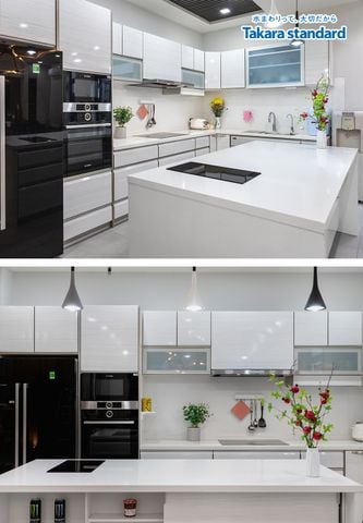 Tủ Bếp Lemure Cao Cấp Màu LXW - Biệt Thự H. Bình Chánh
