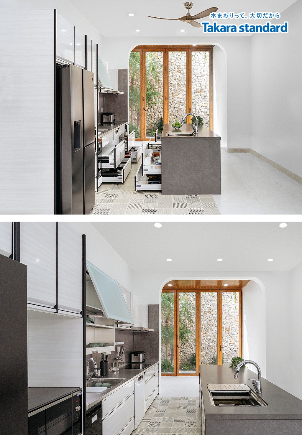 Hệ Tủ Bếp Treasia màu VWW - Nhà phố Đồng Nai