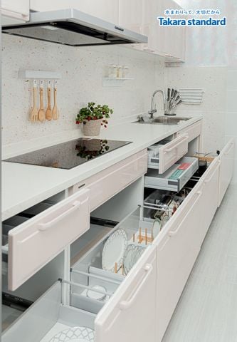 Hệ Tủ Bếp Edel Cao Cấp Kiểu Chữ I Màu ESD - Nhà Phố Quận 7