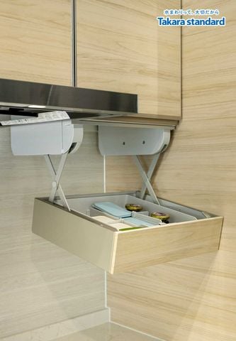 Hệ Tủ Bếp Lemure Chữ L Cao Cấp Màu LCV - Showroom Takara standard