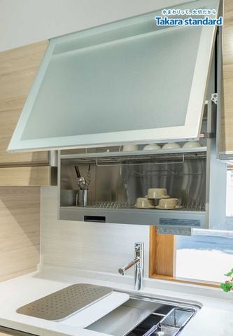 Hệ Tủ Bếp Lemure Chữ L Cao Cấp Màu LCV - Showroom Takara standard