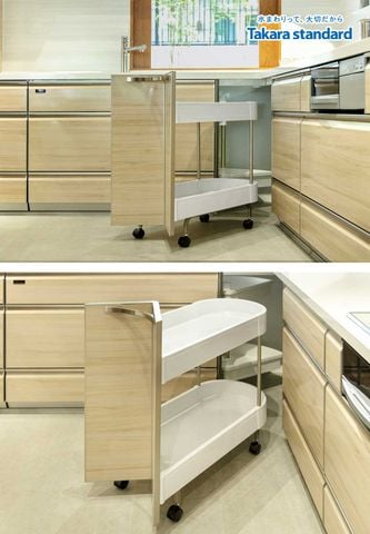 Hệ Tủ Bếp Lemure Chữ L Cao Cấp Màu LCV - Showroom Takara standard