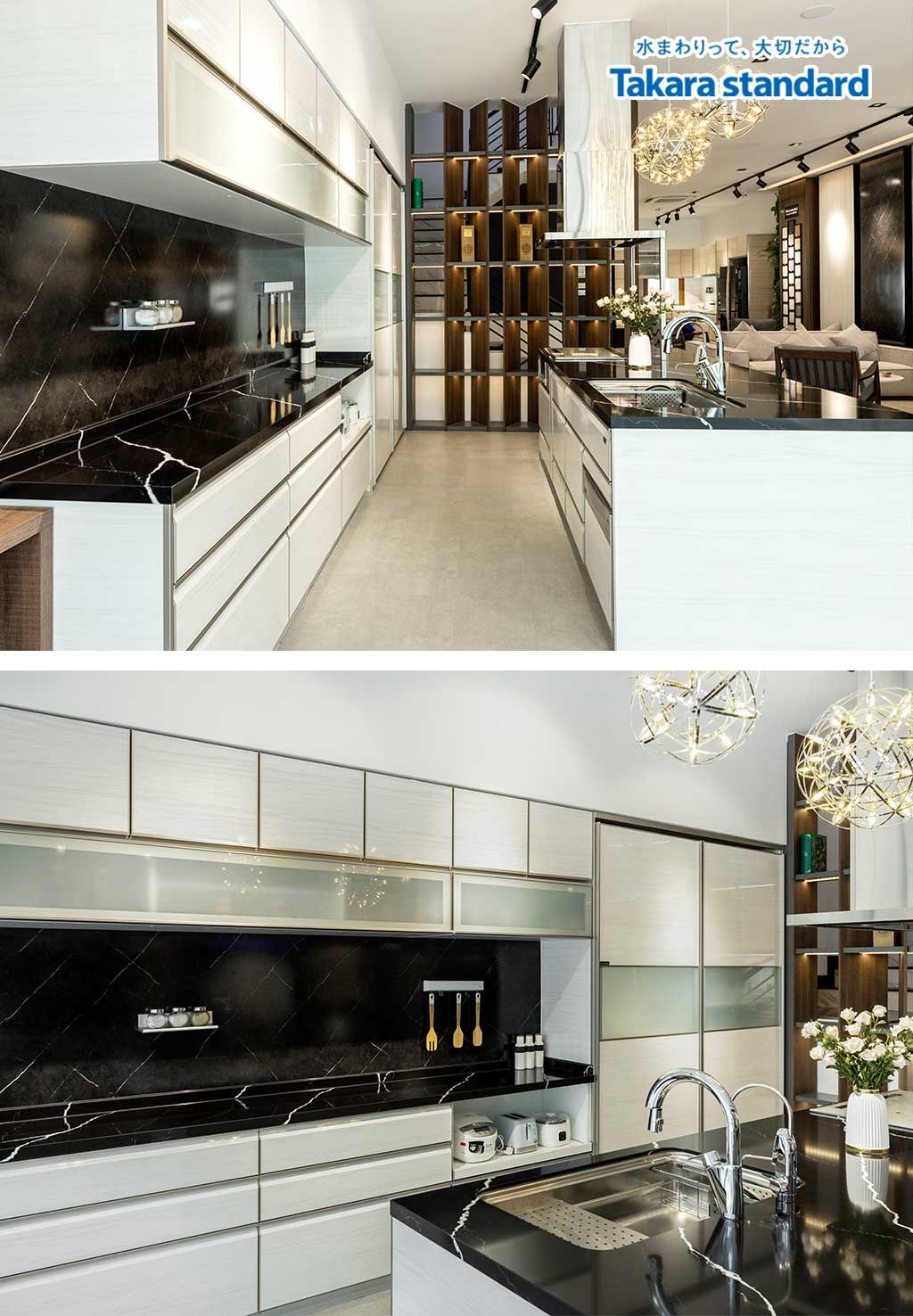 Hệ Tủ Bếp Lemure Cao Cấp Chữ I Màu LXW - Showroom Q2