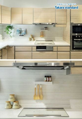 Hệ Tủ Bếp Lemure Chữ L Cao Cấp Màu LCV - Showroom Takara standard