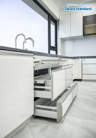 Hệ Tủ Bếp Chữ L Dòng Lemure Cao Cấp Màu LXW - Lakeview City