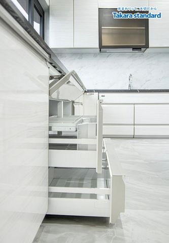 Hệ Tủ Bếp Chữ L Dòng Lemure Cao Cấp Màu LXW - Lakeview City