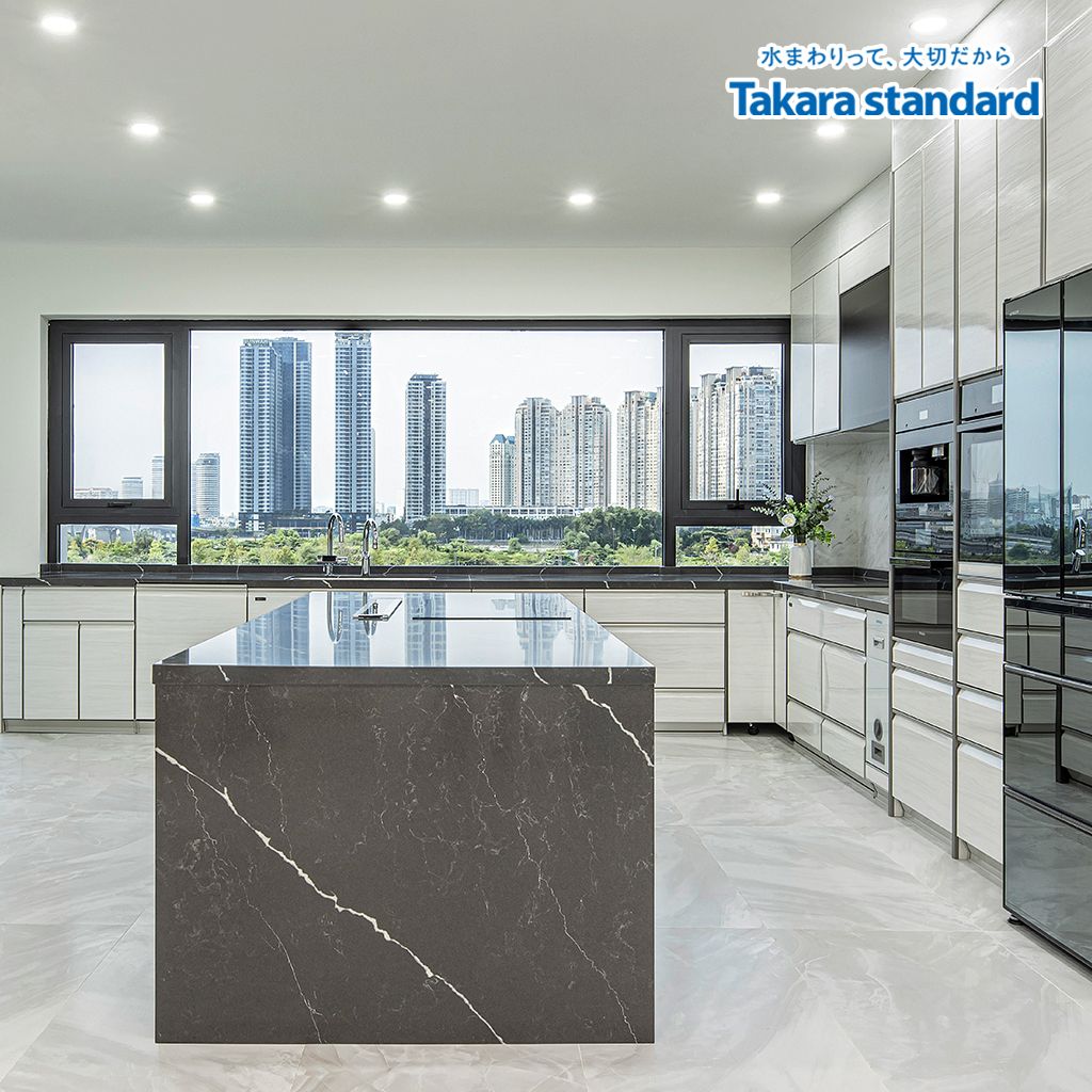 Hệ Tủ Bếp Chữ L Dòng Lemure Cao Cấp Màu LXW - Lakeview City