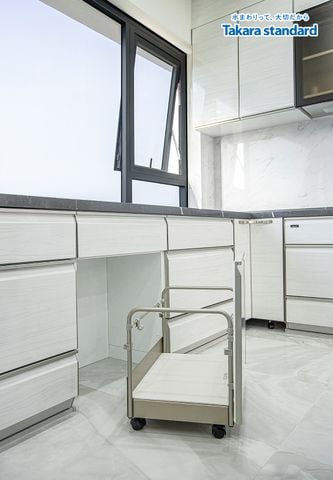 Hệ Tủ Bếp Chữ L Dòng Lemure Cao Cấp Màu LXW - Lakeview City