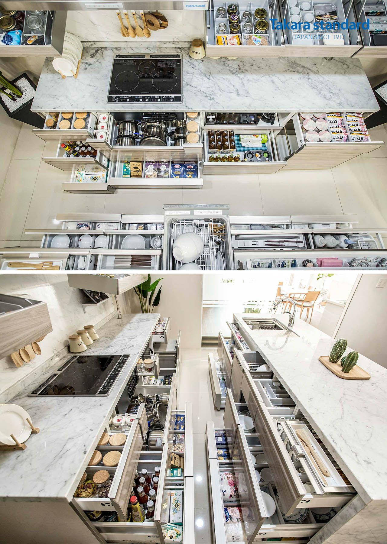 Hệ Tủ Bếp Lemure Cao Cấp Màu LCT - Showroom Takara standard