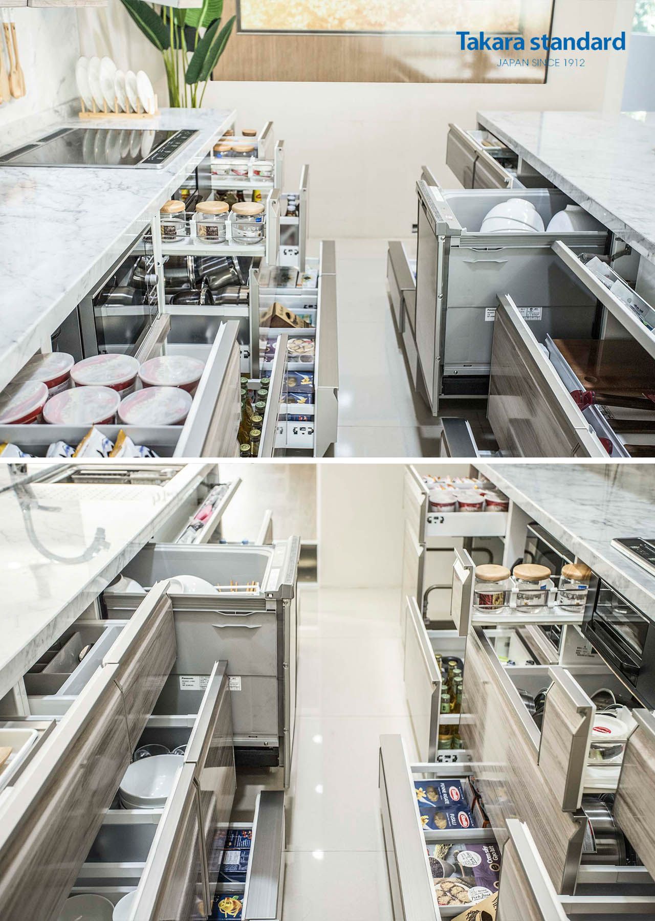 Hệ Tủ Bếp Lemure Cao Cấp Màu LCT - Showroom Takara standard